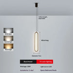 Lampe suspendue LED noir doré minimaliste intérieur chambre coucher flux lumineux faible montage semi