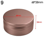 pots aluminium hermétiques rechargeables crème baume cosmétique moderne noir doré rose gris mat