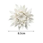 décoration murale fleurs artificielles céramique blanc gris moderne réaliste adhésif