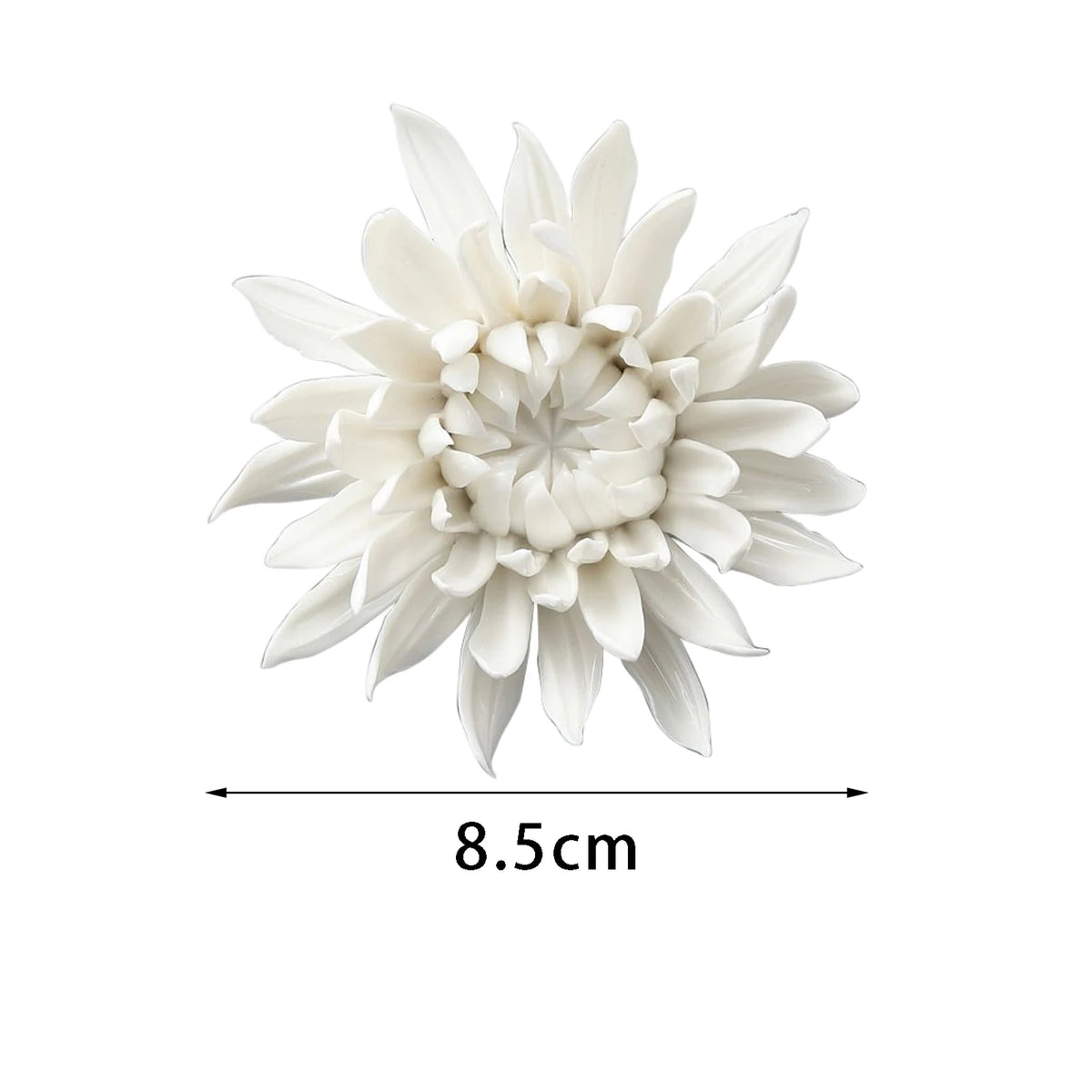 décoration murale fleurs artificielles céramique blanc gris moderne réaliste adhésif