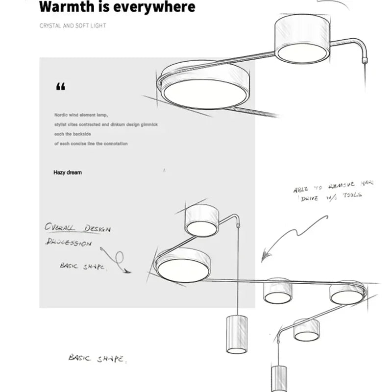 luminaire suspendu moderne minimaliste noir plusieurs lampes circulaire cylindrique plafonnier industrial
