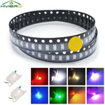 diodes led super brillantes 1206 chipelettes rectangulaires jaune vert bleu rose violet blanc rouge