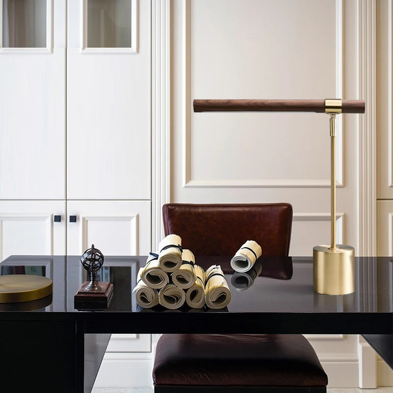 Lampe de chevet moderne en bambou, éteinte