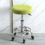 housse coussin tabouret rond velours beige moderne fixation protection siège fauteuil salon