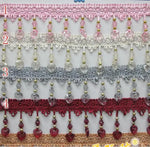 ruban decoratif dentelle coeurs 14 couleurs 6.5cm largeur mariage decoration elegante