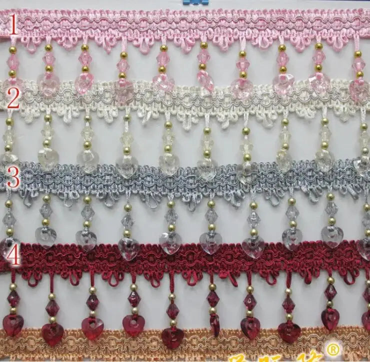 ruban decoratif dentelle coeurs 14 couleurs 6.5cm largeur mariage decoration elegante