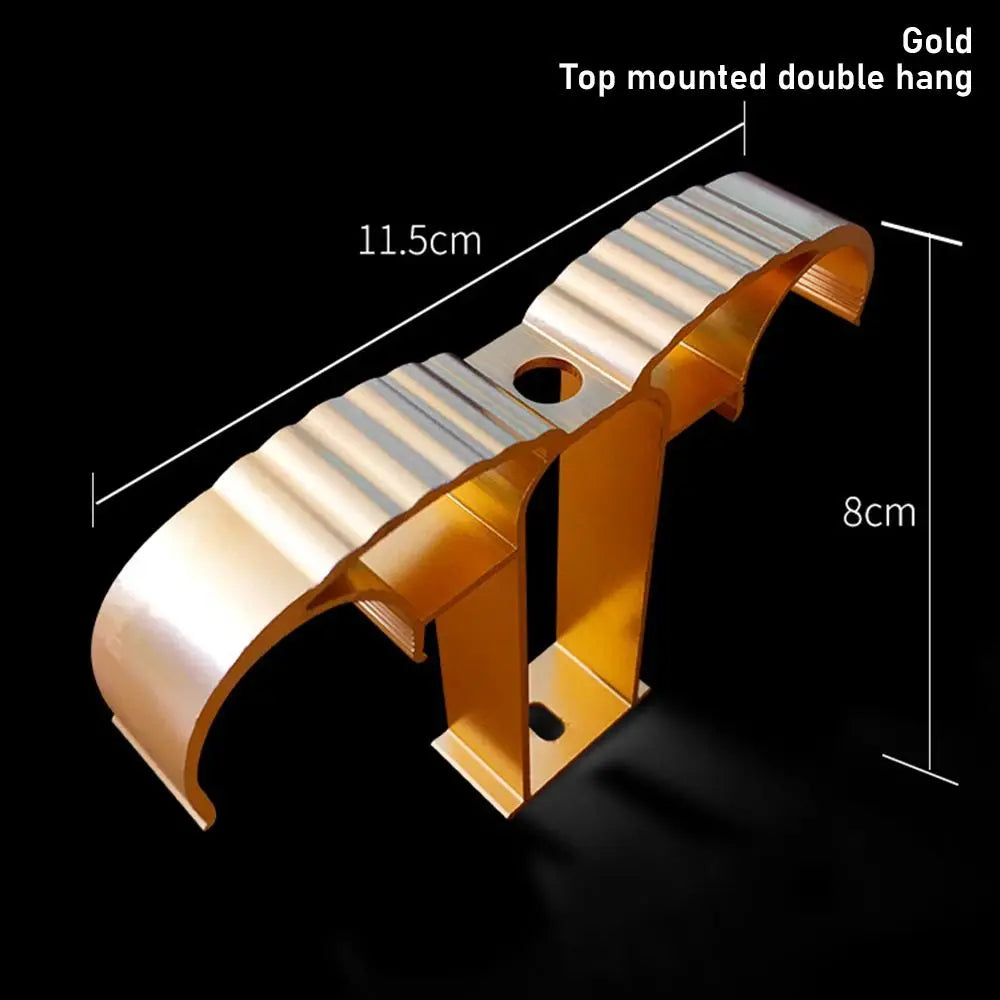supports rideaux or blanc cuivre lisses modernes plaque fixation