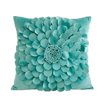 coussin velours moderne motif fleurs relief jaune gris rose blanc décoration intérieure sofa chaise