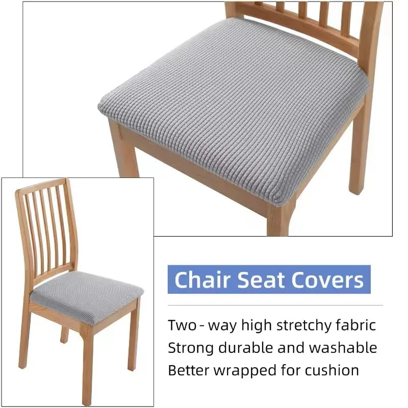 housses siège chaise jacquard extensible moderne gris marron noir lavables accueil minimaliste
