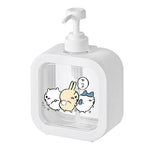 distributeur savon liquide rose dessins animés personnages mignons transparent moderne poignée pompe rechargeable