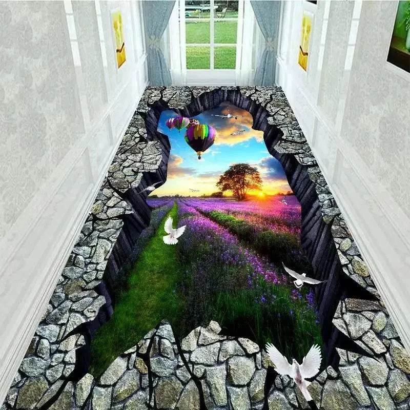 tapis moderne noir points blancs salon chambre décoration extérieur résistant lavable adhésif polypropylène polyester