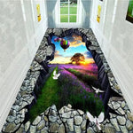 tapis moderne noir points blancs salon chambre décoration extérieur résistant lavable adhésif polypropylène polyester