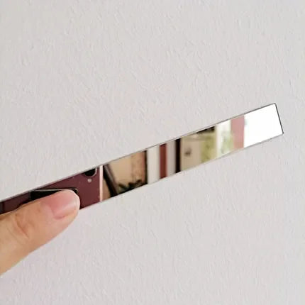 rubans miroirs adhésifs dorés modernes décoration murale élégante noir argenté