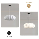 suspension lumineuse moderne pince rayures horizontales blanc opacité 50cm chambre salon restaurant