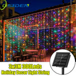 guirlande lumineuse multicolore 300leds solaire moderne extérieur halloween noël