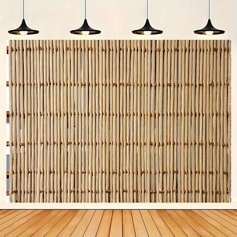 rideau bambou naturel rayures horizontales moderne clips fixation large choix dimensions