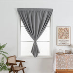 rideau gris moderne uni polyester opaque fixations salon chambre coucher isolation uv