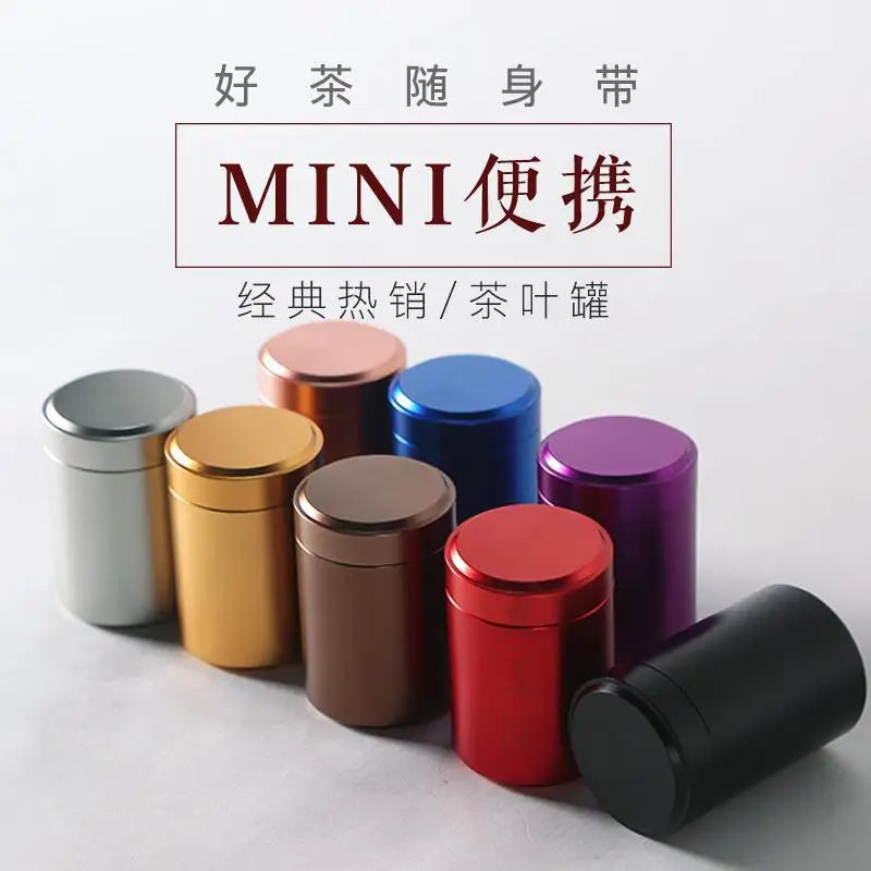 boîte thé or argent moderne minimaliste 70ml métallique brillante portablescrição