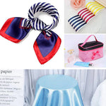 écharpe satin rayée rouge blanc bleu marine noir accessoire mode classique femme
