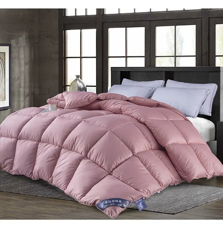couette blanche moderne polyestère doublée soie cashmere 150x200cm 180x220cm 200x230cm