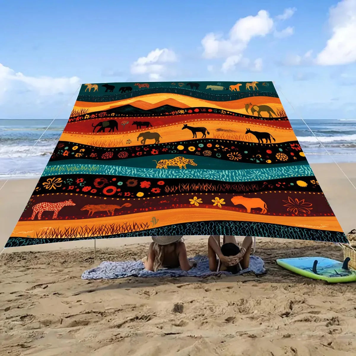 tapis sol multicolore fleurs modernes pop art ruban fixation 150x150cm 185x185cm 240x185cm