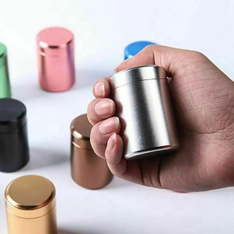 boîtes thé métal violet moderne respectueux environnement stockage organiser diverse utilisation