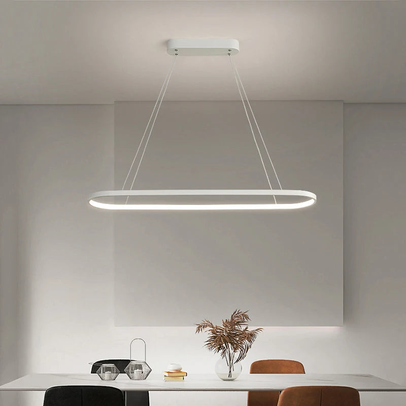 lampe suspension moderne rond aluminium blanc noir or salon salle manger chambre