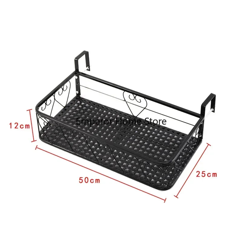 étagère murale noire moderne grille florale clips suspension plante pot assemblage économique