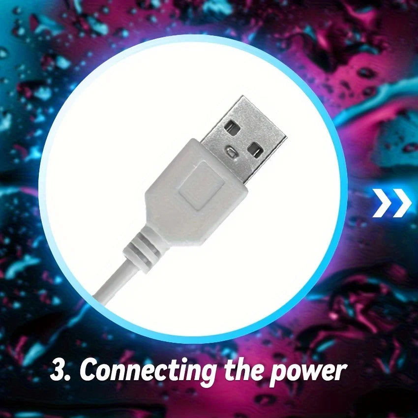 néons lumineux Coca Cola Pepsi adhésifs câble USB rouge blanc bleu moderne