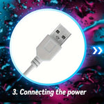 néons lumineux Coca Cola Pepsi adhésifs câble USB rouge blanc bleu moderne