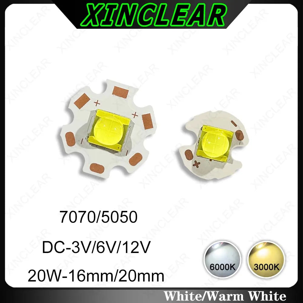 diode led carrée blanc chaud puissance 18w 20w éclairage bricolage montage 12v