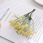 bouquet artificiel fleurs petites naturel minimaliste rose blanc bleu marron tiges intérieur mariage anniversaire