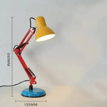 lampe décorative industrielle moderne bras articulé led rouge jaune bleu