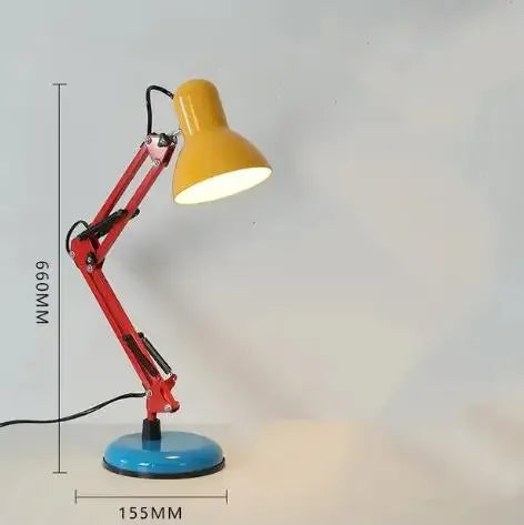 lampe décorative industrielle moderne bras articulé led rouge jaune bleu