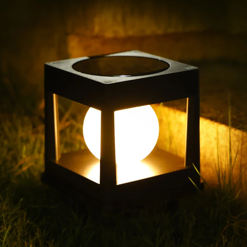 lumière solaire extérieure ip65 led moderne noire posable murale contemporaine minimaliste étanche recharge solaire