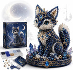 sculptures animaux hibou cerf renard lapin lune papillon cristaux boîtes