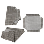 lit chat gris rose bleu moderne carreaux pois rayures tissu bois opacité