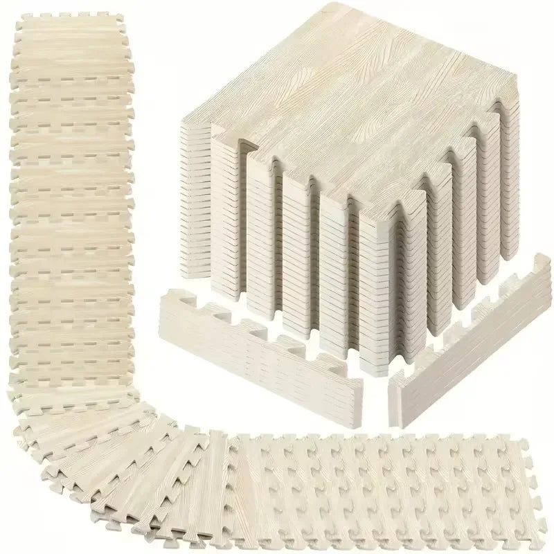 dalles sol mousse puzzle imitation bois couleur gris moderne facile nettoyage durable maison hôtelextérieur