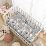 matelas bébé 120x60cm double faces motifs animaux doux rose blanc bleuclair