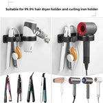 support mural aspirateur cheveux fer lisser rose doré gris noir moderne adhésif echangereelsfixe