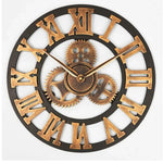 Détail des engrenages de l'horloge murale vintage