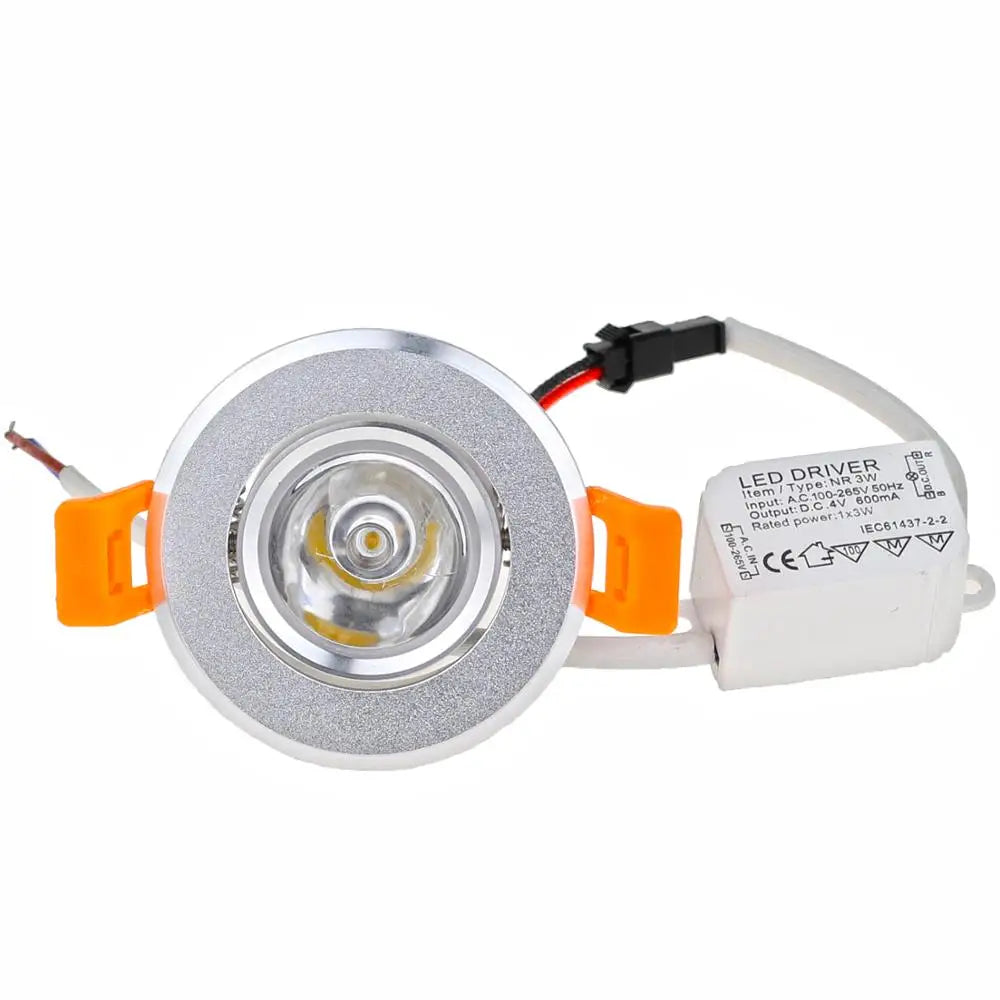spot led noir orange argent 3w clips modernes 65mm 25mm 50mm