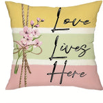 housse coussin floral inspirant moderne polyester peachskin 40x40 45x45 50x50 60x60 opaque motifs fleurs