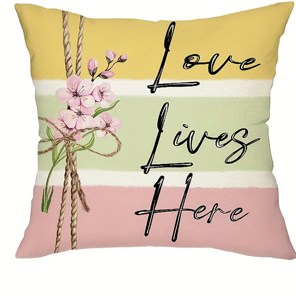 housse coussin floral inspirant moderne polyester peachskin 40x40 45x45 50x50 60x60 opaque motifs fleurs