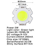 ampoules led 3w 5w rouge vert bleu diodes cob brillantes modernes 11mm