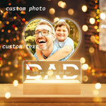 lampe photo personnalisable moderne coeur infini gravure bois blanc couple cadeau anniversaire romantique