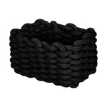 panier tissé main pliable respectueux environnement gris clair blanc noir rustic