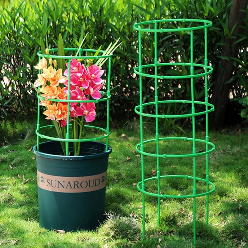 grille support plantes vert circulaire moderne fixations solides intérieur fleurs treillis plastique
