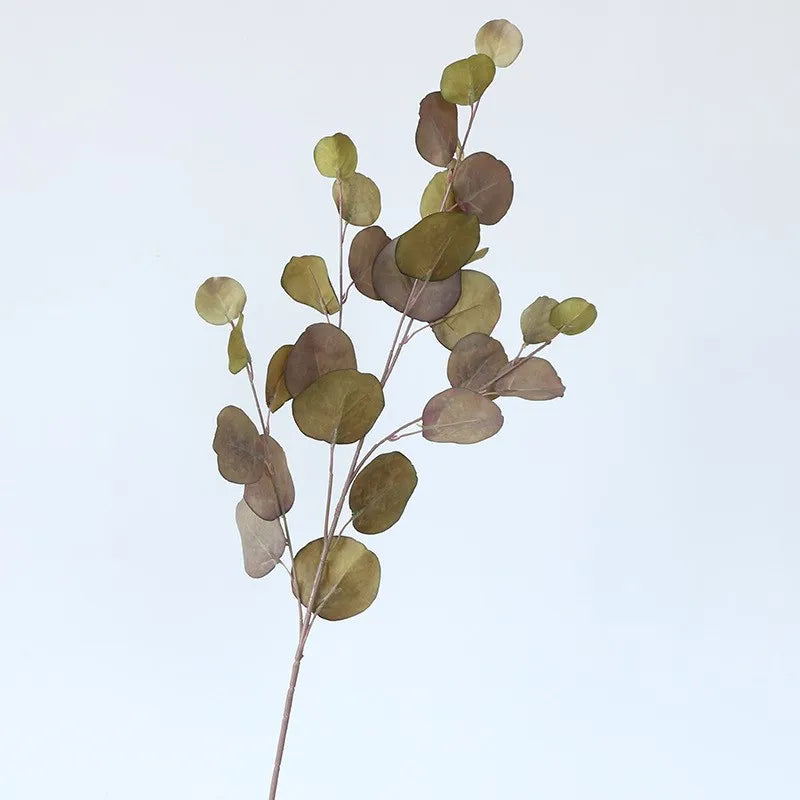 bouquet artificiel moderne feuilles rondes couleur rose beige blanc vert rouge décoration intérieureextérieur
