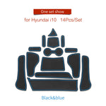 tapis sol voiture hyundai i10 noir rouge antidérapant moderne adhésif